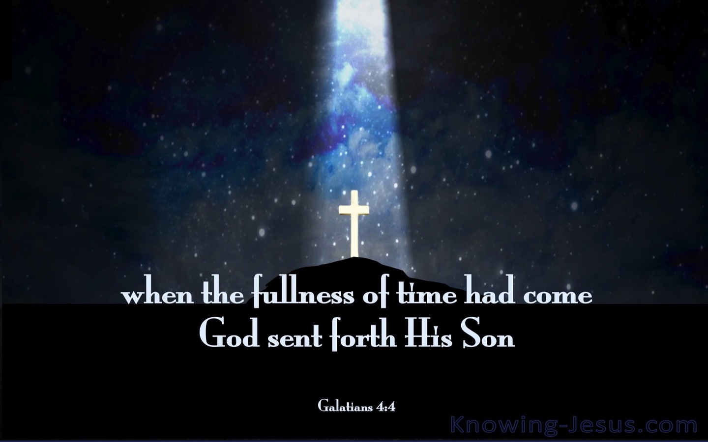 Galatians 4:4 God Sent Forth His Son (blue)